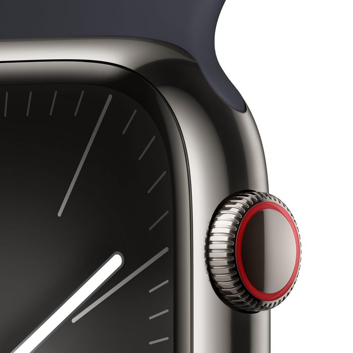 Apple Watch Series 9 45 Mm Digital 396 X 484 Pixels Touchscreen 4G Graphite Wi-Fi Gps (Satellite) - W128559068