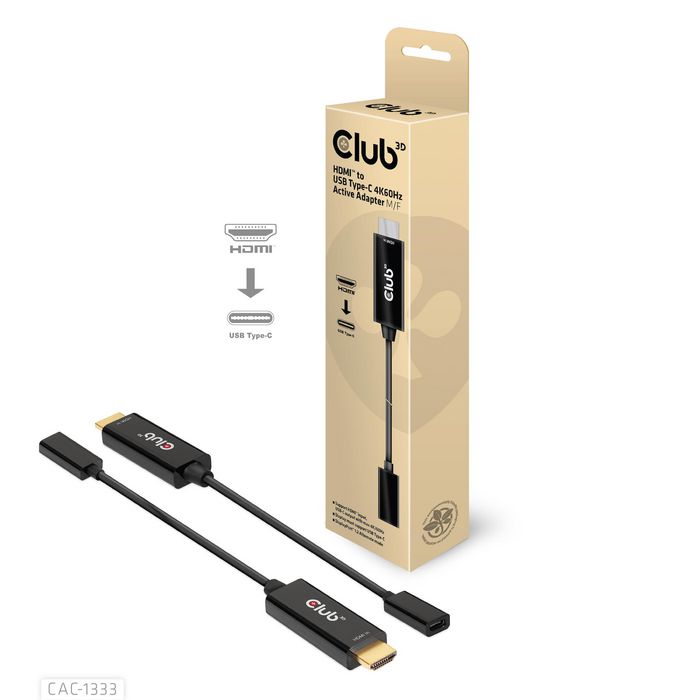 Club3D Hdmi To Usb Type-C 4K60Hz Active Adapter M/F - W128560722