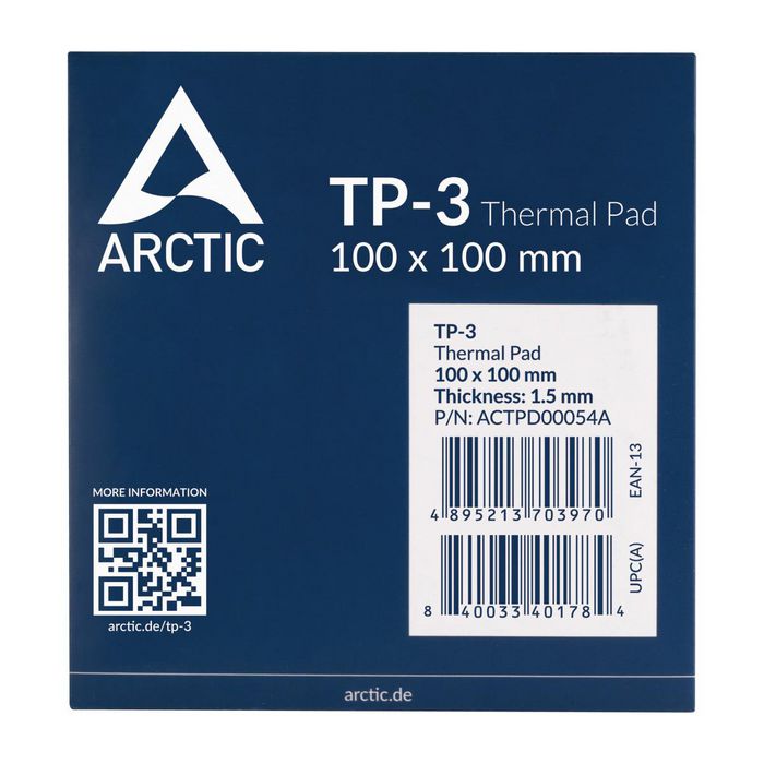 Arctic Tp-3 Premium Performance Thermal Pad 100 X 100 Mm, 1.5 Mm - W128561255