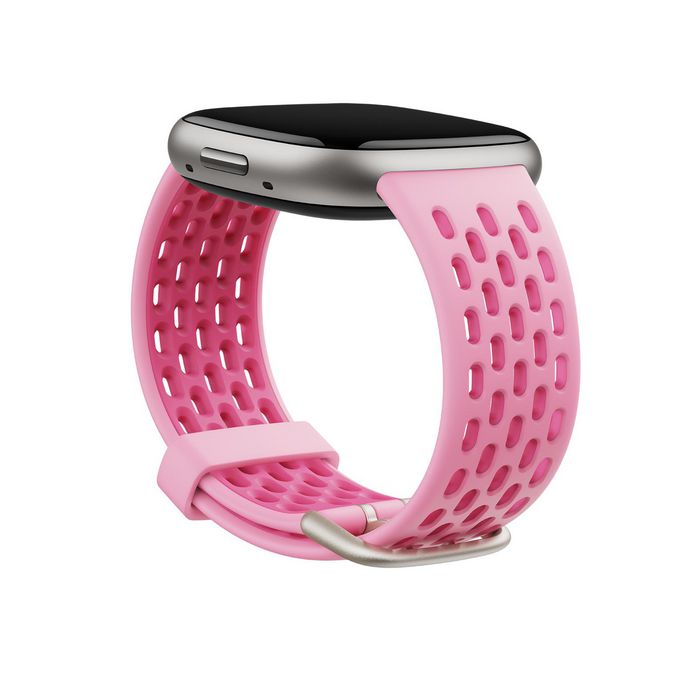 Fitbit Versa 3/Sense/Sb/Blush/Des Blm/L Band Pink Silicone - W128561338