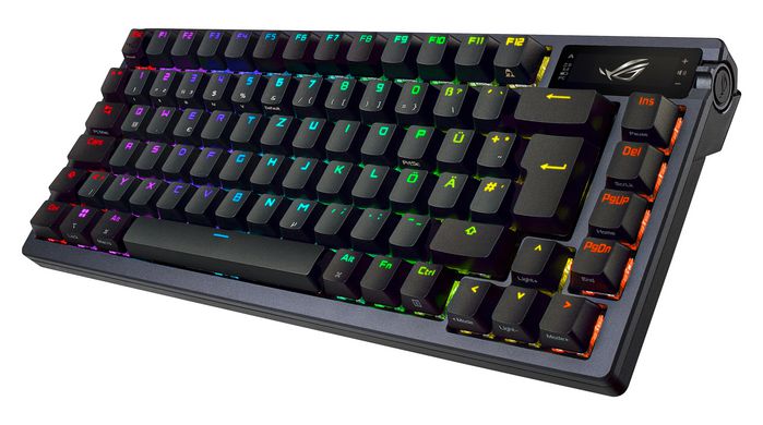 ASUS ROG Azoth 75% Wireless DIY Custom Gaming Keyboard, OLED Display,  Three-Layer Dampening, Hot-Swappable ROG NX Red Switches & Keyboard  Stabilizers