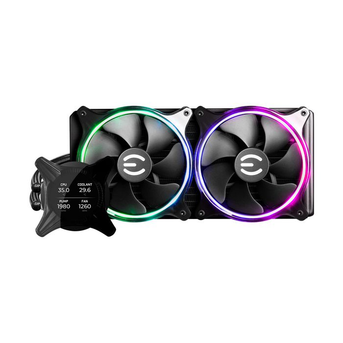 EVGA Computer Cooling System Processor All-In-One Liquid Cooler 12 Cm Black - W128563628