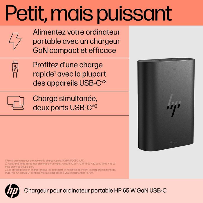 HP 65W Gan Usb-C Laptop Charger - W128564624