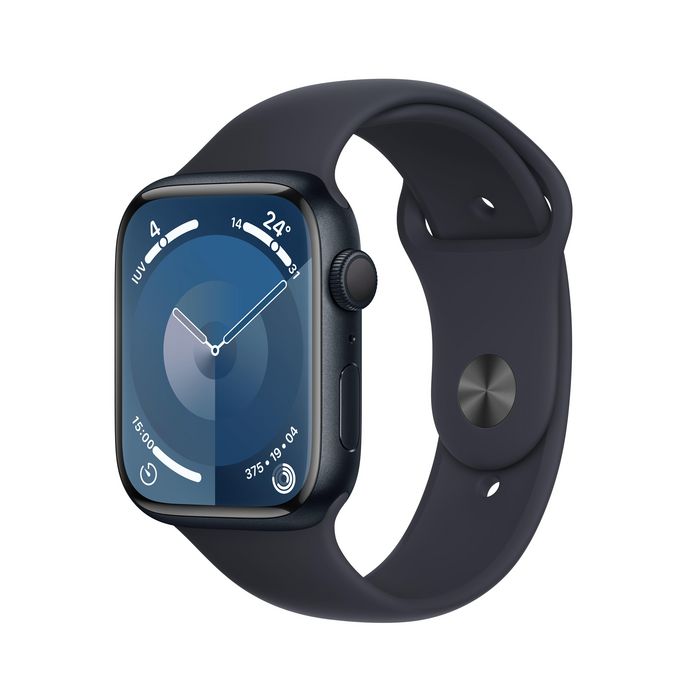 Apple Watch Series 9 45 Mm Digital 396 X 484 Pixels Touchscreen Black Wi-Fi Gps (Satellite) - W128564992