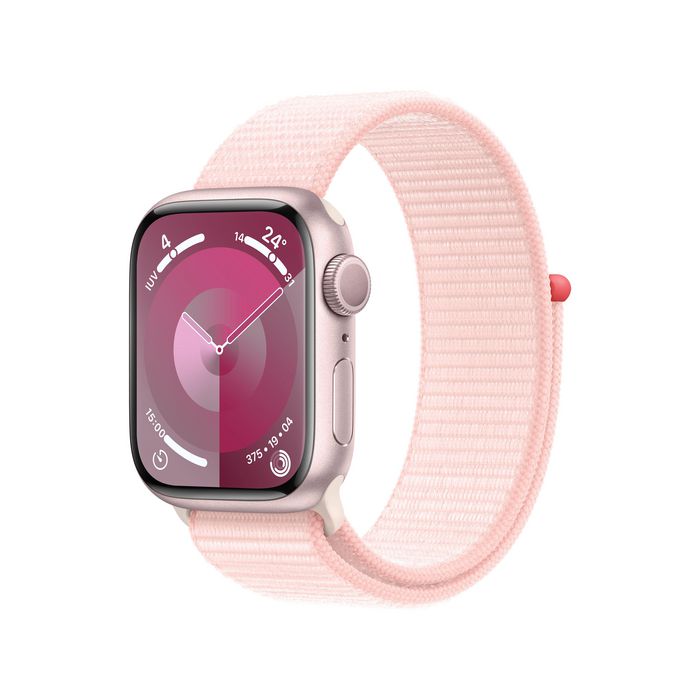 Apple Watch Series 9 41 Mm Digital 352 X 430 Pixels Touchscreen Pink Wi-Fi Gps (Satellite) - W128565014