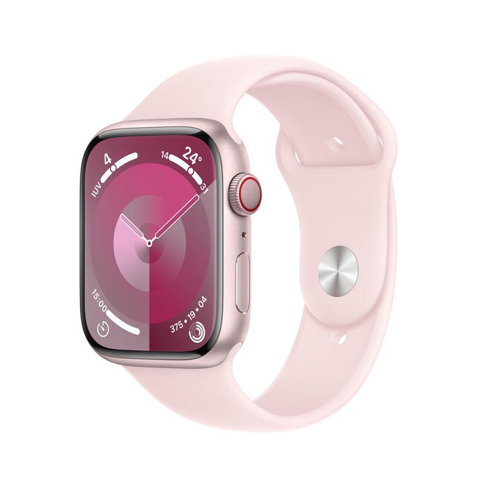 Apple Watch Series 9 45 Mm Digital 396 X 484 Pixels Touchscreen 4G Pink Wi-Fi Gps (Satellite) - W128565029