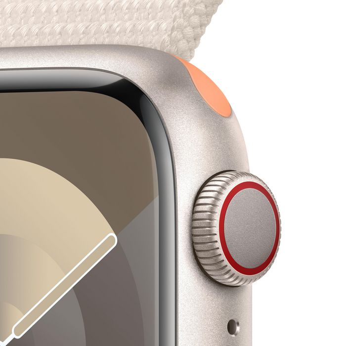 Apple Watch Series 9 41 Mm Digital 352 X 430 Pixels Touchscreen 4G Beige Wi-Fi Gps (Satellite) - W128565038