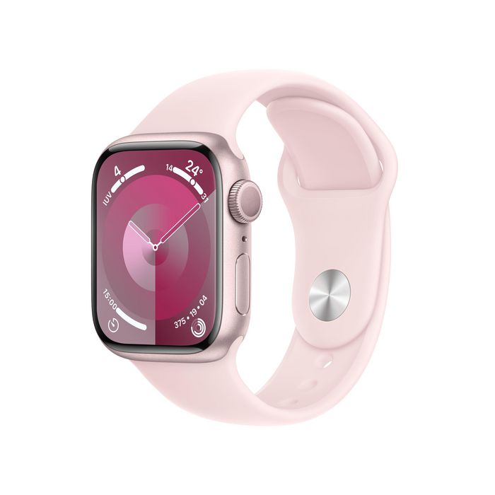Apple Watch Series 9 41 Mm Digital 352 X 430 Pixels Touchscreen Pink Wi-Fi Gps (Satellite) - W128565040