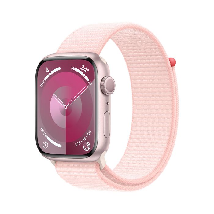 Apple Watch Series 9 45 Mm Digital 396 X 484 Pixels Touchscreen Pink Wi-Fi Gps (Satellite) - W128565032