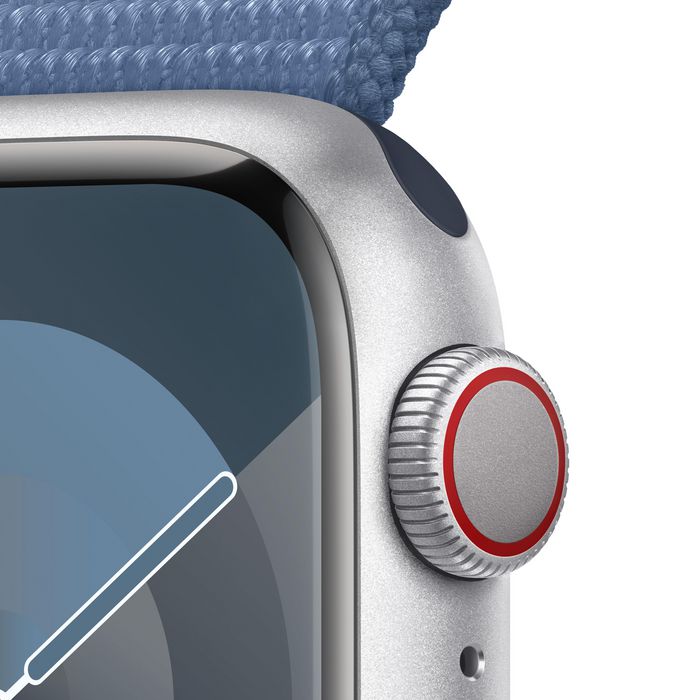 Apple Watch Series 9 41 Mm Digital 352 X 430 Pixels Touchscreen 4G Silver Wi-Fi Gps (Satellite) - W128565056