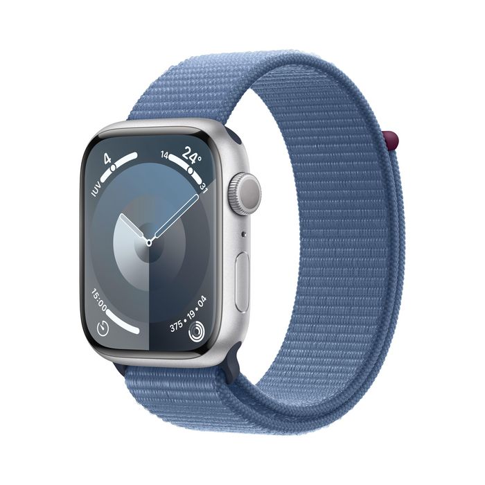 Apple Watch Series 9 45 Mm Digital 396 X 484 Pixels Touchscreen Silver Wi-Fi Gps (Satellite) - W128565058