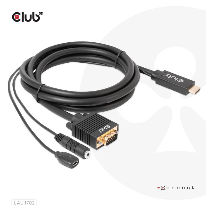 Club3D Hdmi To Vga Cable M/M 2M/6.56Ft 28Awg - W128566302
