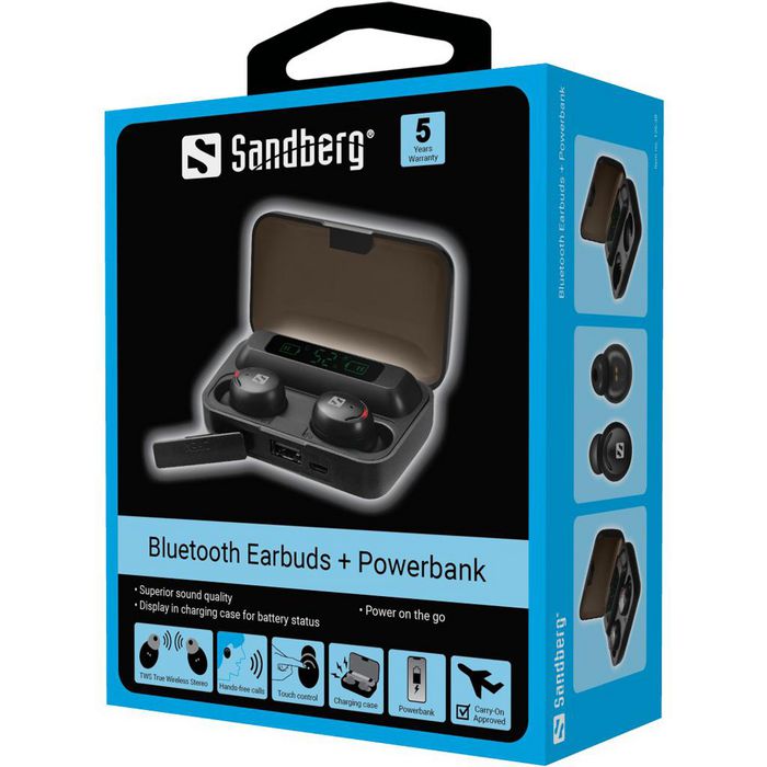 Sandberg Bluetooth Earbuds + Powerbank - W127056607