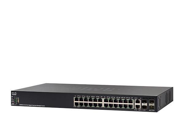 Cisco SB L3, managed, 24 x 10/100/1000 & 2 x 10 GE combo & 2 x 10GE SFP+, rack-mountable - W124393789