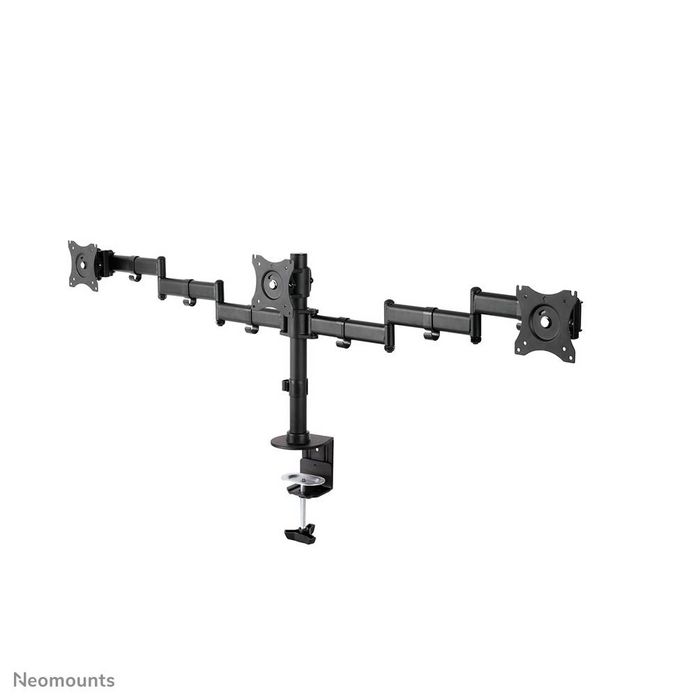 Neomounts Newstar Tilt/Turn/Rotate Triple Desk Mount (clamp) for three 10-27" Monitor Screens, Height Adjustable - Black - W125266071