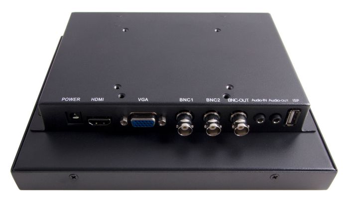 Ernitec 8'' Surveillance monitor for 24/7 Use, 800P Resolution 1 x HDMI 2.0, 1 x VGA, 2 x BNC inputs. 1 x BNC output, 2 x Speakers, PSU. - W128485194