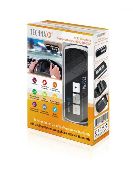 Technaxx Bt-X22 Speakerphone Mobile Phone Bluetooth Black, Silver - W128559516
