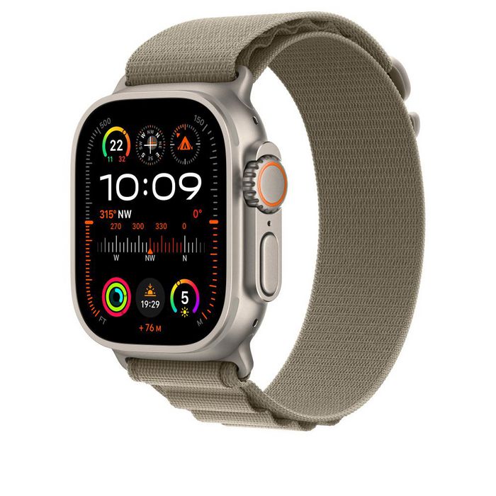Apple Apple MT5V3ZM/A Smart Wearable Accessories Band Olive Recycled polyester, Titanium, Spandex - W128597210