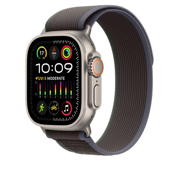 Apple Apple MT613ZM/A Smart Wearable Accessories Band Black, Blue Nylon, Recycled polyester, Titanium, Spandex - W128597214