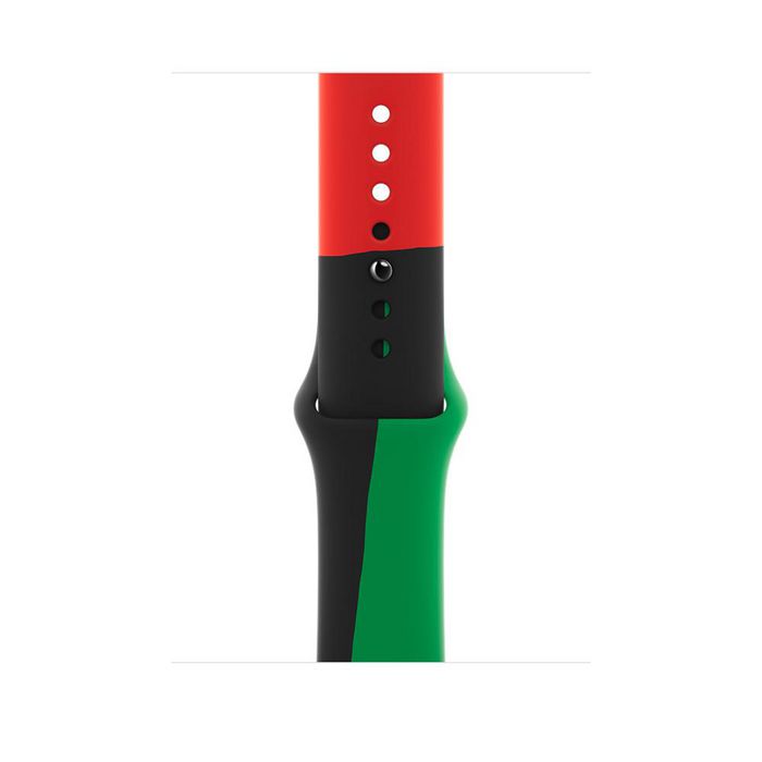Apple Apple MUQ83ZM/A Smart Wearable Accessories Band Black, Green, Red Fluoroelastomer - W128597271
