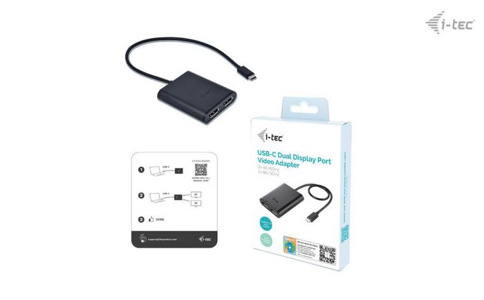 i-tec USB-C Dual 4K/60Hz (single 8K/30Hz) DP Video - W128597329