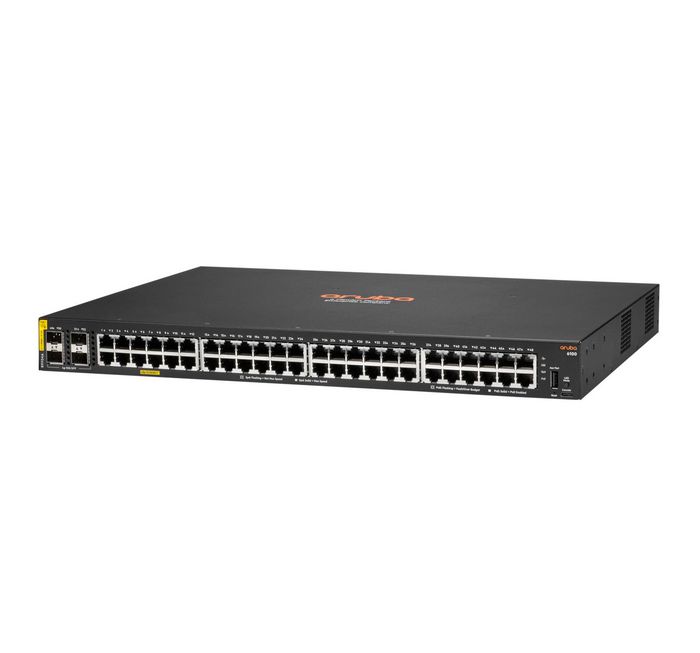 Hewlett Packard Enterprise Aruba Networking CX 6100 48G Class4 PoE 4SFP+ 740W Managed L3 Gigabit Ethernet (10/100/1000) Power over Ethernet (PoE) 1U - W128598955
