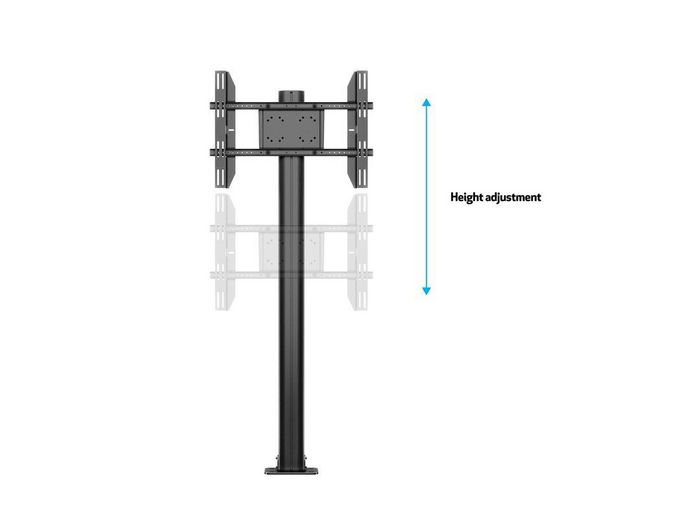 Multibrackets M Display Stand 180 Single Black w. Floormount - W128599738