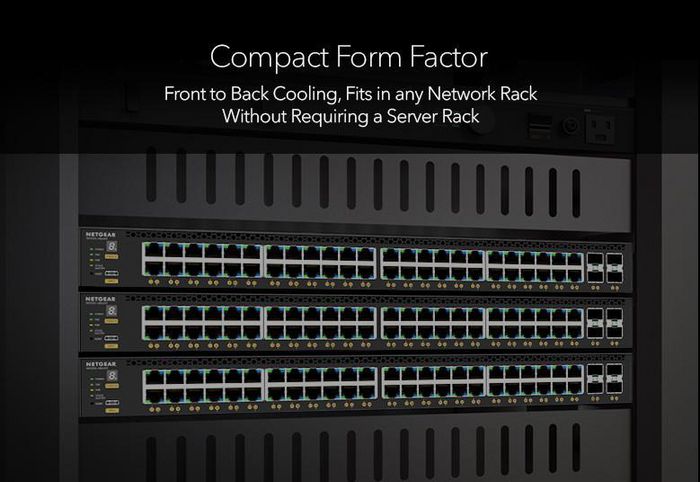 Netgear NETGEAR M4350-44M4X4V Managed L3 2.5G Ethernet (100/1000/2500) Power over Ethernet (PoE) 1U Black - W128602461