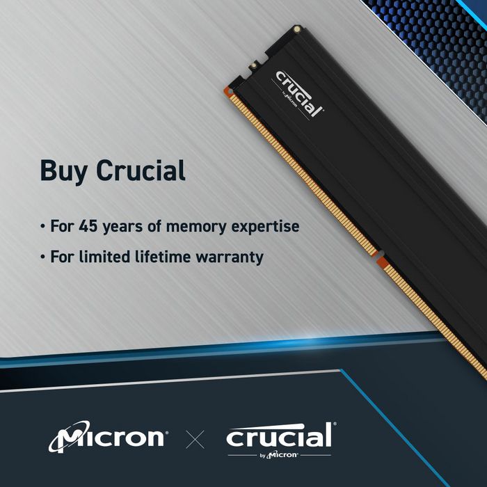 Crucial Crucial Pro memory module 48 GB 2 x 24 GB DDR5 6000 MHz - W128602636