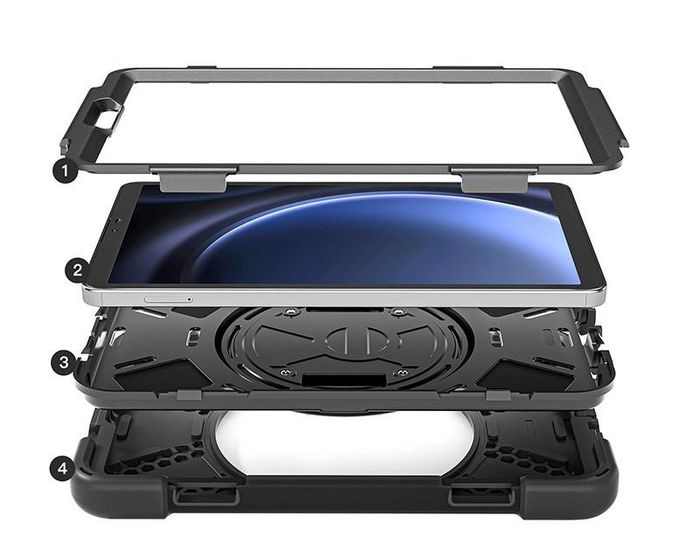 eSTUFF AUSTIN Defender Case for Samsung Galaxy Tab A9+  - Black - W128609215