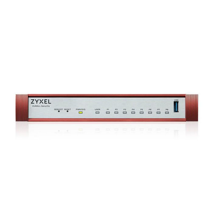 Zyxel USG FLEX100 H Series, 8 Gigabit user-definable ports, 1*USB (device only) - W128346042