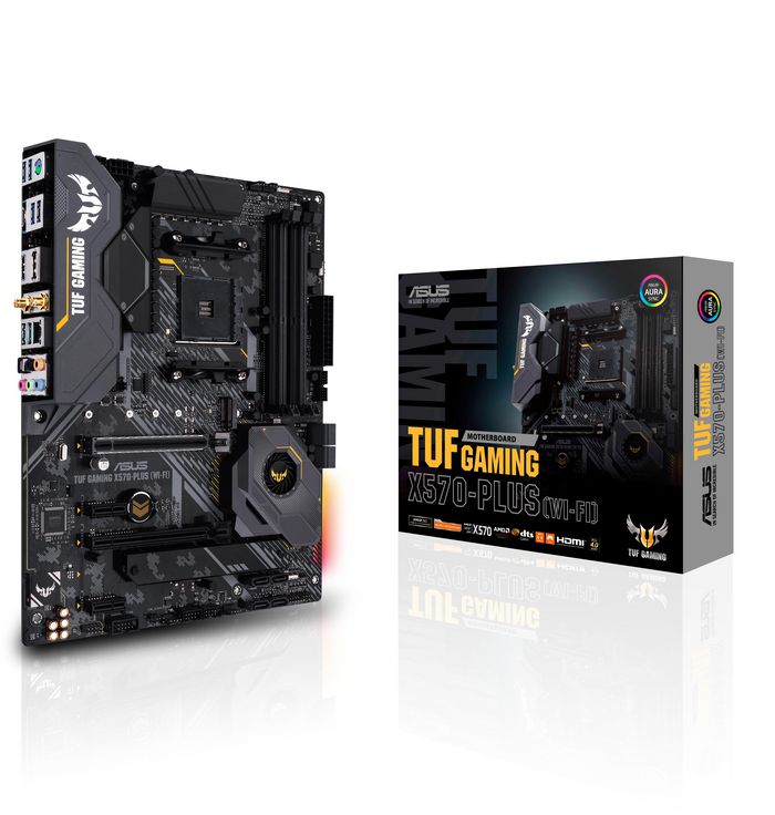 Asus TUF Gaming X570-Plus (WI-FI), AMD X570, AM4, 4x DDR4 DIMM, PCIe 4.0 x16, M.2, SATA III, LAN, Wi-Fi, Bluetooth, USB 3.2, PS/2, DP, HDMI, S/PDIF, ATX, 305x244 mm - W125506592