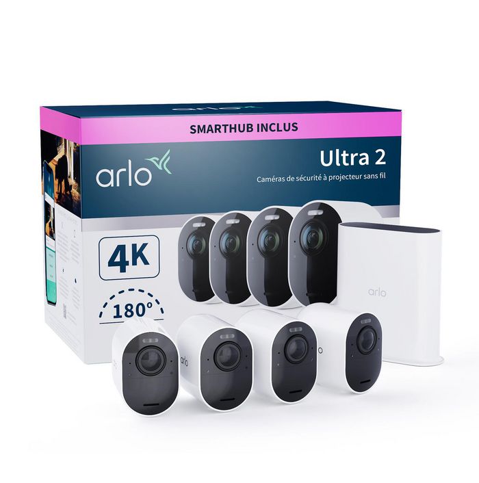 Arlo Ultra 2 Spotlight IP security camera Outdoor 3840 x 2160 pixels Wall - W127159559