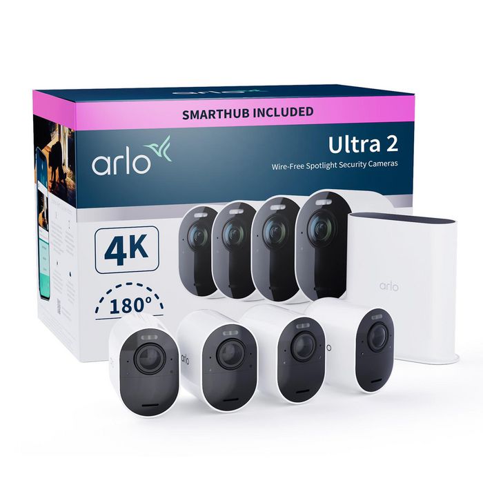 Arlo Ultra 2 Spotlight IP security camera Outdoor 3840 x 2160 pixels Wall - W127159559