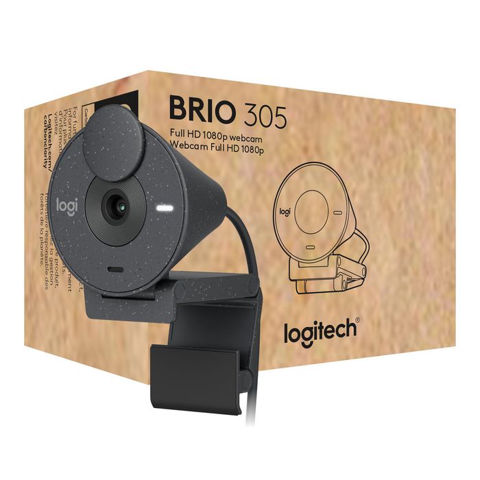 Logitech Brio 305 Webcam 2 Mp 1920 X 1080 Pixels Usb-C Graphite - W128281626