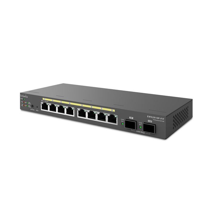 EnGenius Managed / stand-alone Desktop 8-port GbE 55WSwitch (PoE+)with 2x SFP - W128241715