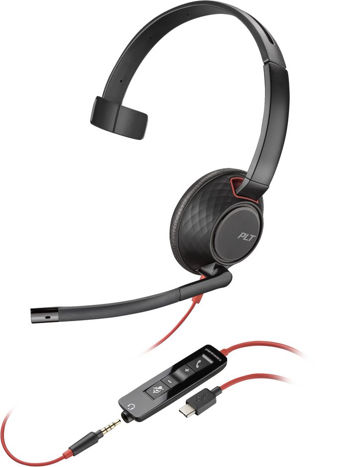 HP Blackwire C5210 USB-C Headset +Inline Cable (Bulk) - W128769370