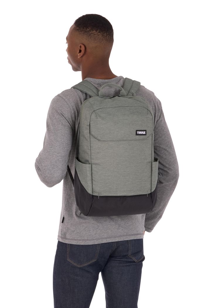 Thule Lithos Tlbp216 - Agave/Black Backpack Casual Backpack Black, Grey Polyester - W128780734
