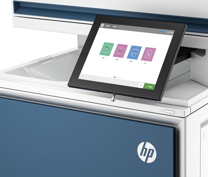 HP Laserjet Color Enterprise Mfp 5800Dn Printer, Print, Copy, Scan, Fax (Optional), Automatic Document Feeder; Optional High-Capacity Trays; Touchscreen; Terrajet Cartridge - W128781386