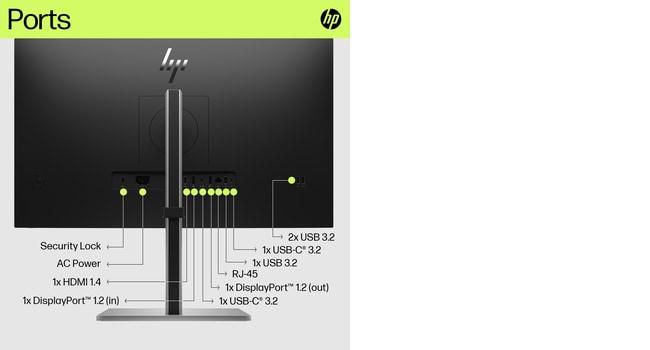 HP E27U G5 Computer Monitor 68.6 Cm (27") 2560 X 1440 Pixels Quad Hd Lcd Black - W128781379