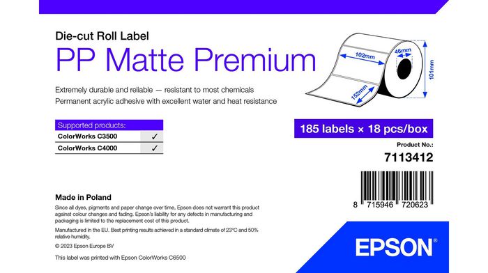 Epson Printer Label White Self-Adhesive Printer Label - W128781466