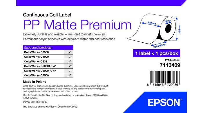 Epson Printer Label White Self-Adhesive Printer Label - W128781463