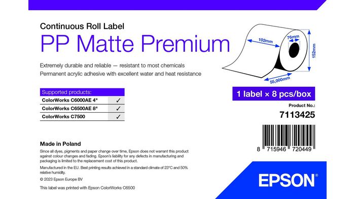 Epson Printer Label White Self-Adhesive Printer Label - W128781479