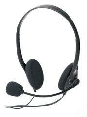 Ednet Headset Wired Calls/Music Black - W128781663