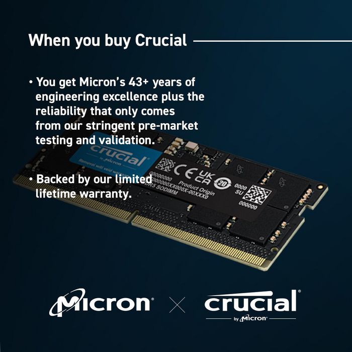Crucial Memory Module 16 Gb 2 X 8 Gb Ddr5 5600 Mhz - W128782935
