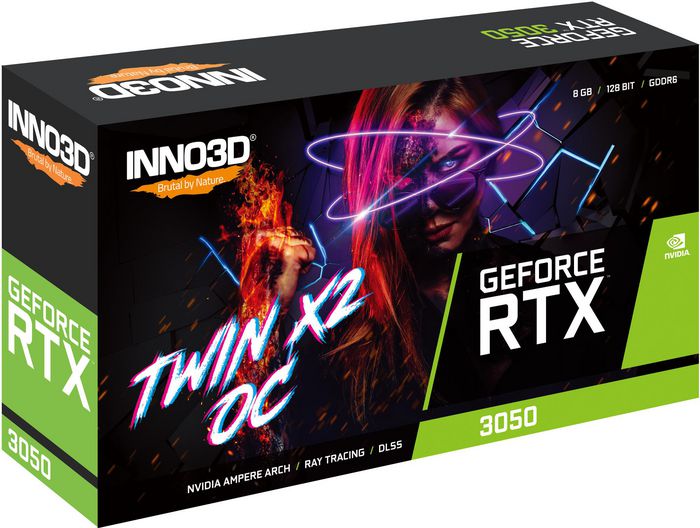 Inno3D Geforce Rtx 3050 Twin X2 Oc Nvidia 8 Gb Gddr6 - W128784335
