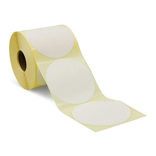 Capture Round label, Core 40mm, Diameter 100Ø, Roll diameter 127mm, Thermal transfer, Uncoated, No perforartion Compatible with Zebra GX430t, 800 labels per roll, 24 rolls per box. - W128788452