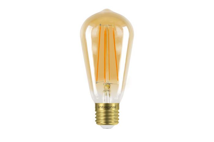 Integral Sunset st64 bulb e27 380lm 5w 1800k dimmable 300 beam amber - W128321325