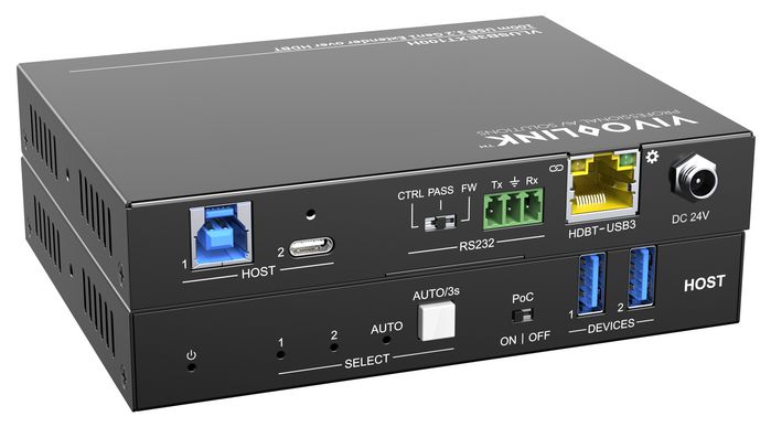 Vivolink 100m USB 3.2 Gen1 Extender over HDBT Host - W128788878