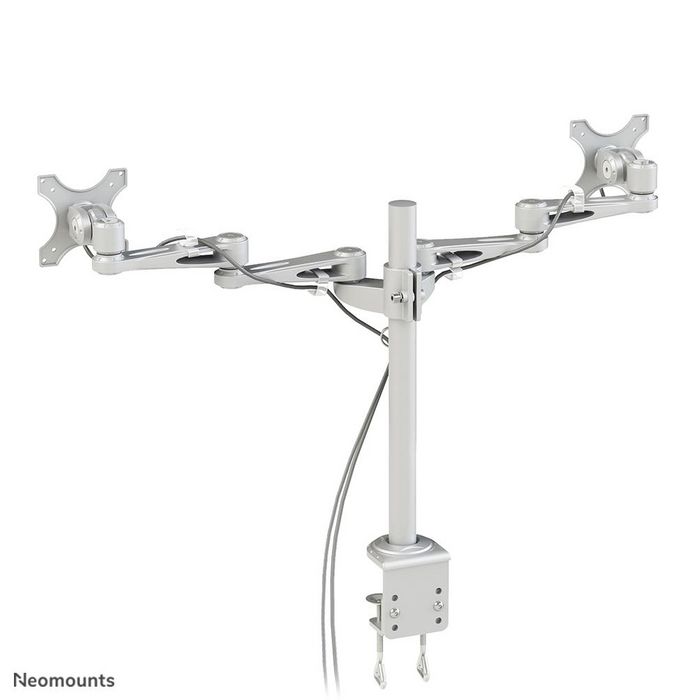 Neomounts by Newstar Neomounts by Newstar Full Motion Dual Desk Mount (clamp) for two 10-27" Monitor Screens, Height Adjustable - Silver - W125150296